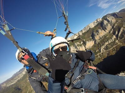 Vol automnal en parapente dans les Gorges du Verdon