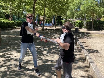 Combat d'&eacute;p&eacute;es - Flamme Olympique &agrave; Flassans