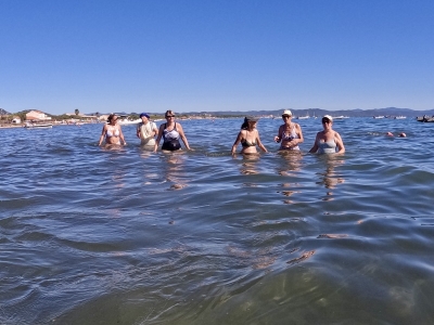 Matin&eacute;e longe c&ocirc;te sur la plage de la Badine