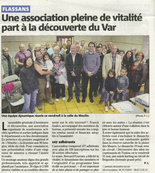 Une association pleine de vitalit&eacute; part &agrave; la d&eacute;couverte du Var