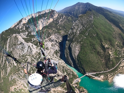 Bapt&ecirc;me de parapente dans les Gorges du Verdon